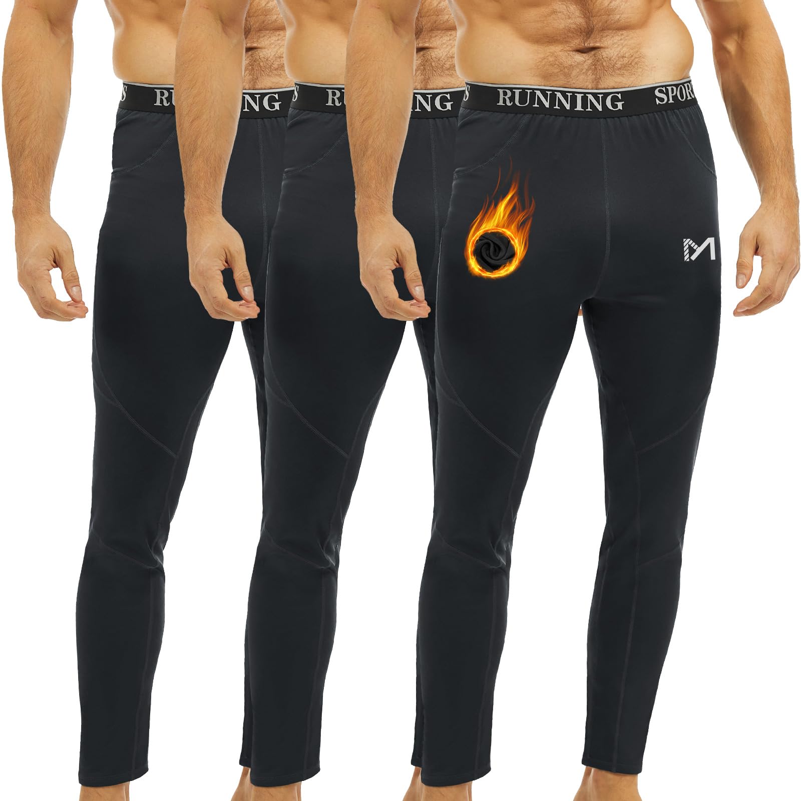 MEETYOO Leggings Hombre, Mallas Running Pantalon Deporte Pantalón de Compresión para Fitness Yoga Gym