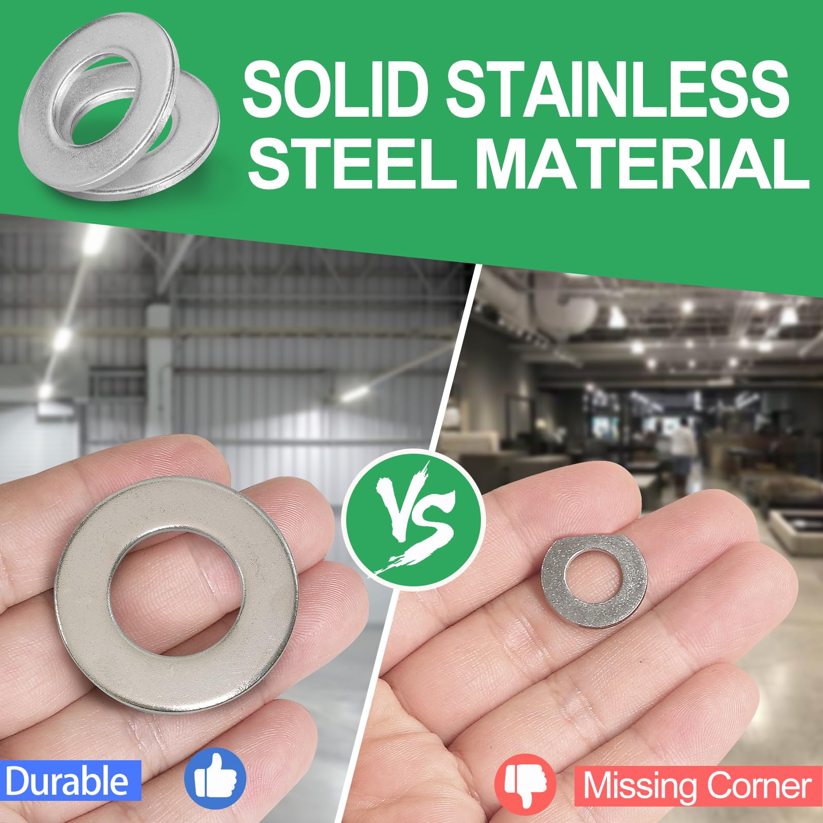 Stainless Steel Flat Washers - 1 Inch ID -5 Stainless Steel Flat Washers - 1 Inch ID -5