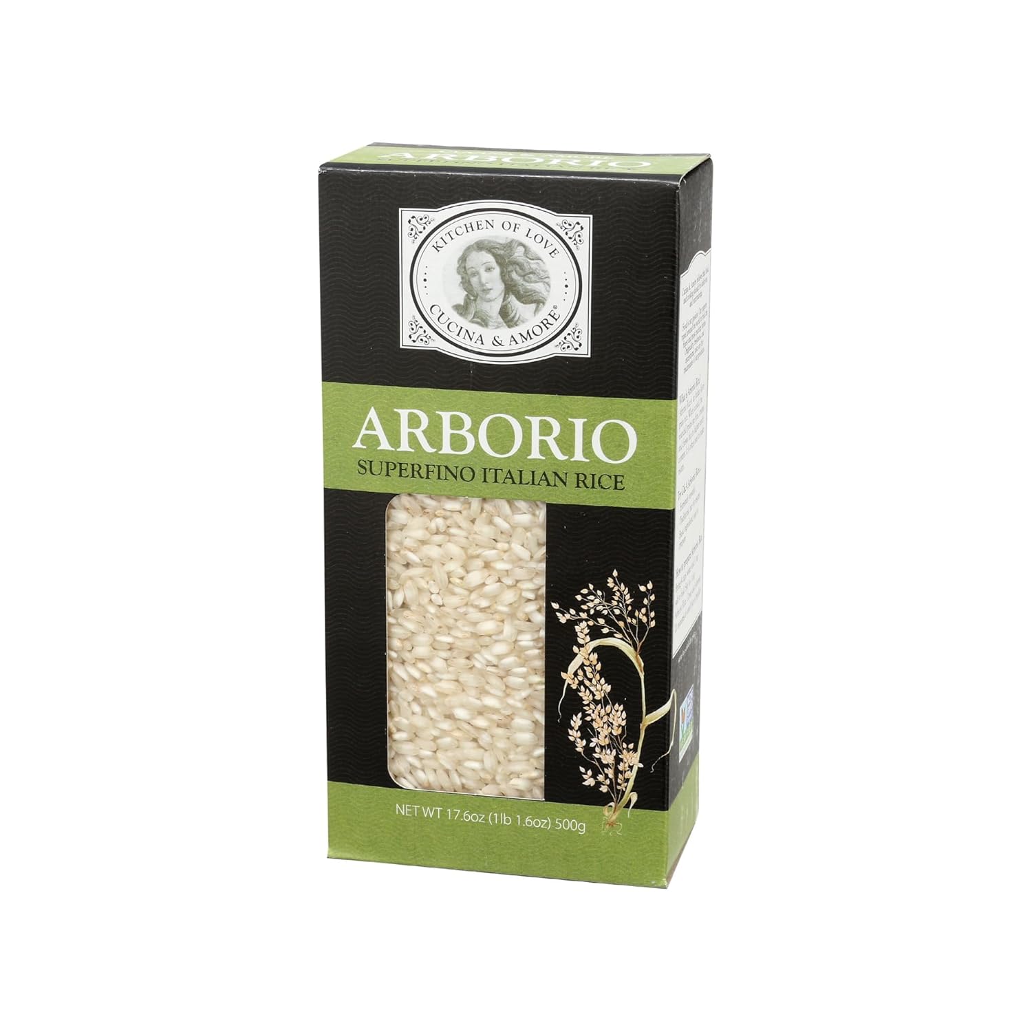 Cucina & Amore Superfino Italian Arborio Rice - 8.8 Lbs (17.6oz x 8 Pack) | Pantry Perfect, Vegetarian, Ideal for Risotto and Creamy Dishes
