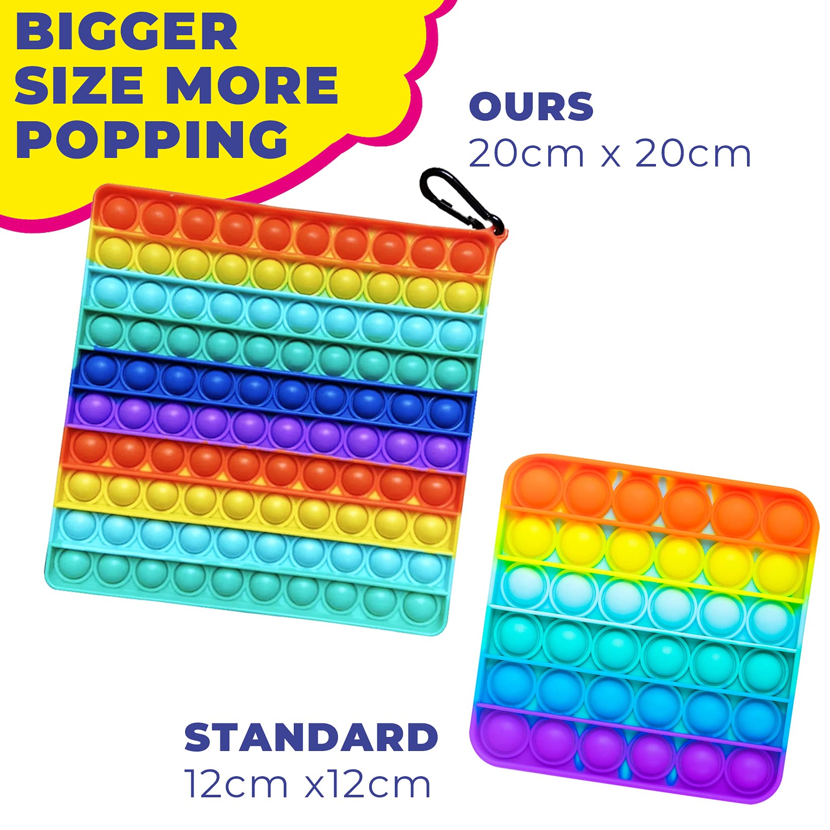 DS Brands XL 100 Bubble Giant Pop Its Fidget Toy Set - Big Popper ...