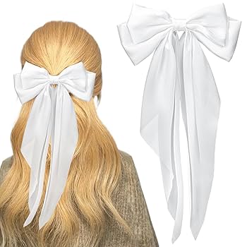 ソフィーブハイ　リボン　バレッタ　シルクオーガンジー　アイボリー　白　ホワイト ソフィーブハイ リボン バレッタ シルクオーガンジー アイボリー