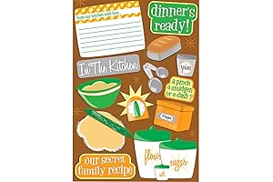Karen Foster Cardstock Recipe Book Stickers for Easy Organization