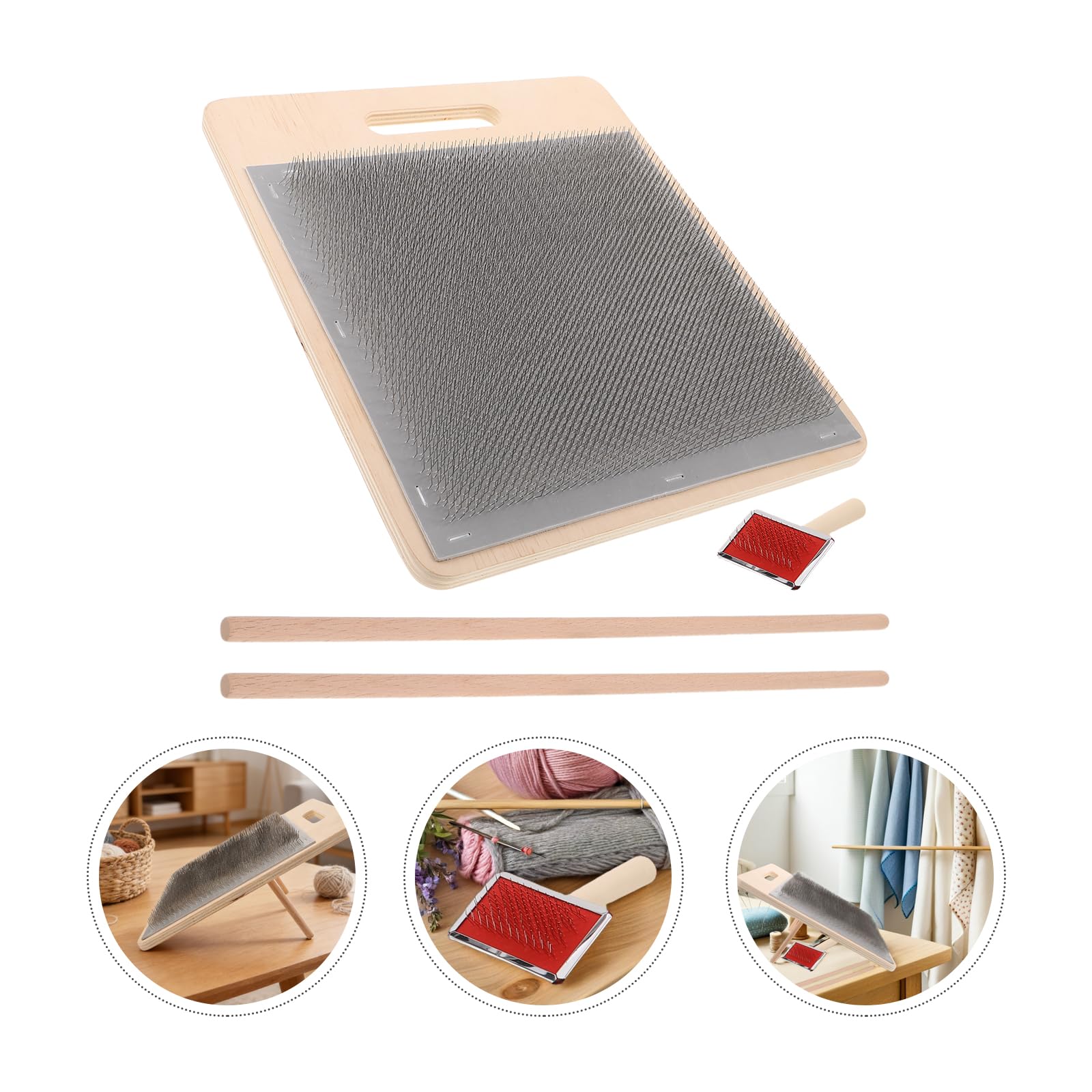 Drewnianych Blending Boards Do Mieszania Włókien Wełnianych z Pędzlami i Kołkami Narzędzia Do Rękodzieła DIY i Szydełkowania