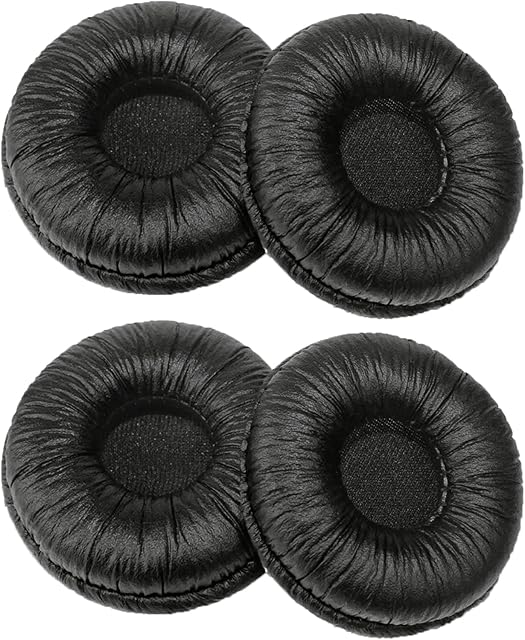 Bingle Ear Cushions Foam Replacement leatherette Spare for Plantronics Supra Plus Encore and Most Standard Size Office Telephone Headsets H251 H251N H261 H261N H351 H351N H361 H361N (4 Pack)