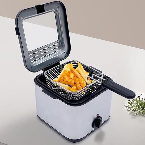 Miniatura 6 de Mini máquina de las patatas fritas de la freidora profunda, freidora multifunción 2.5L de la freidora del hogar