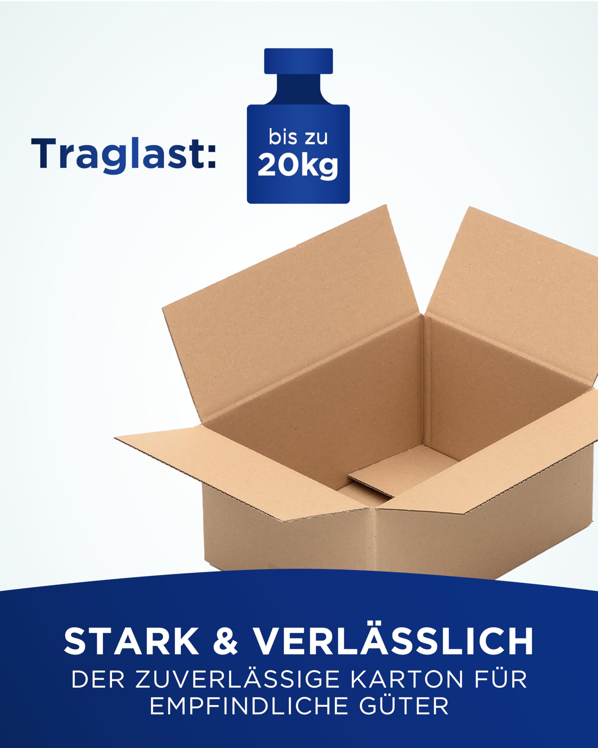 KK Verpackungen Versandkartons 330 x 240 x 160 mm Braun 1-wellig (Außenmaß 336 x 246 x 172 mm) | 100 Stück, Faltkartons Kartons geeignet für Versand als DHL Paket DPD Hermes GLS Paketklasse S (KK24)