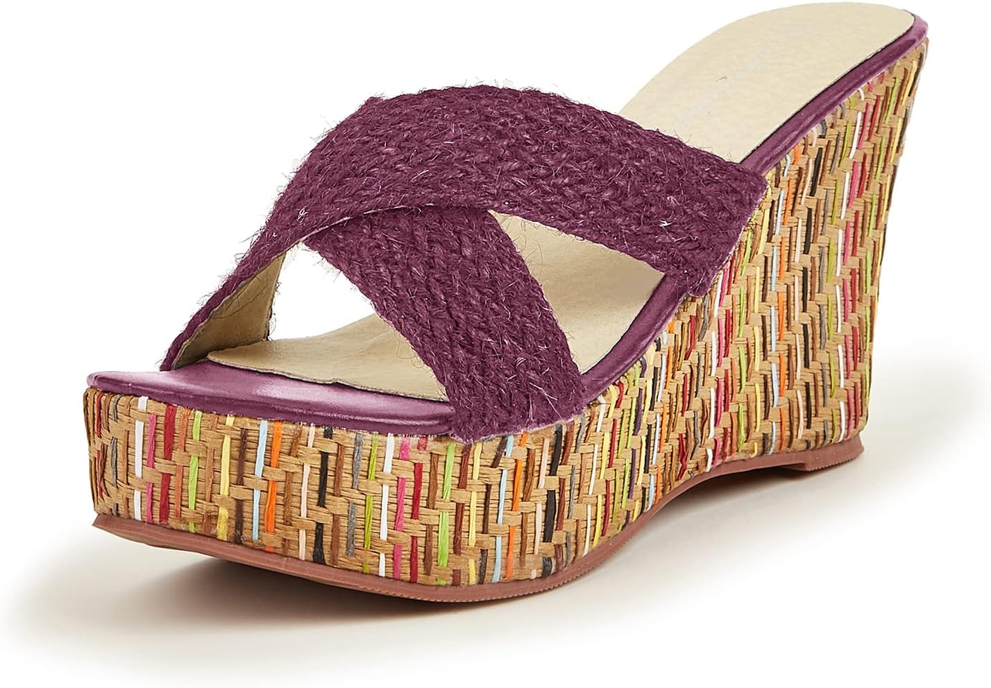 getmorebeauty Wedge Sandals for Women Casual Summer Slide Platform Sandals