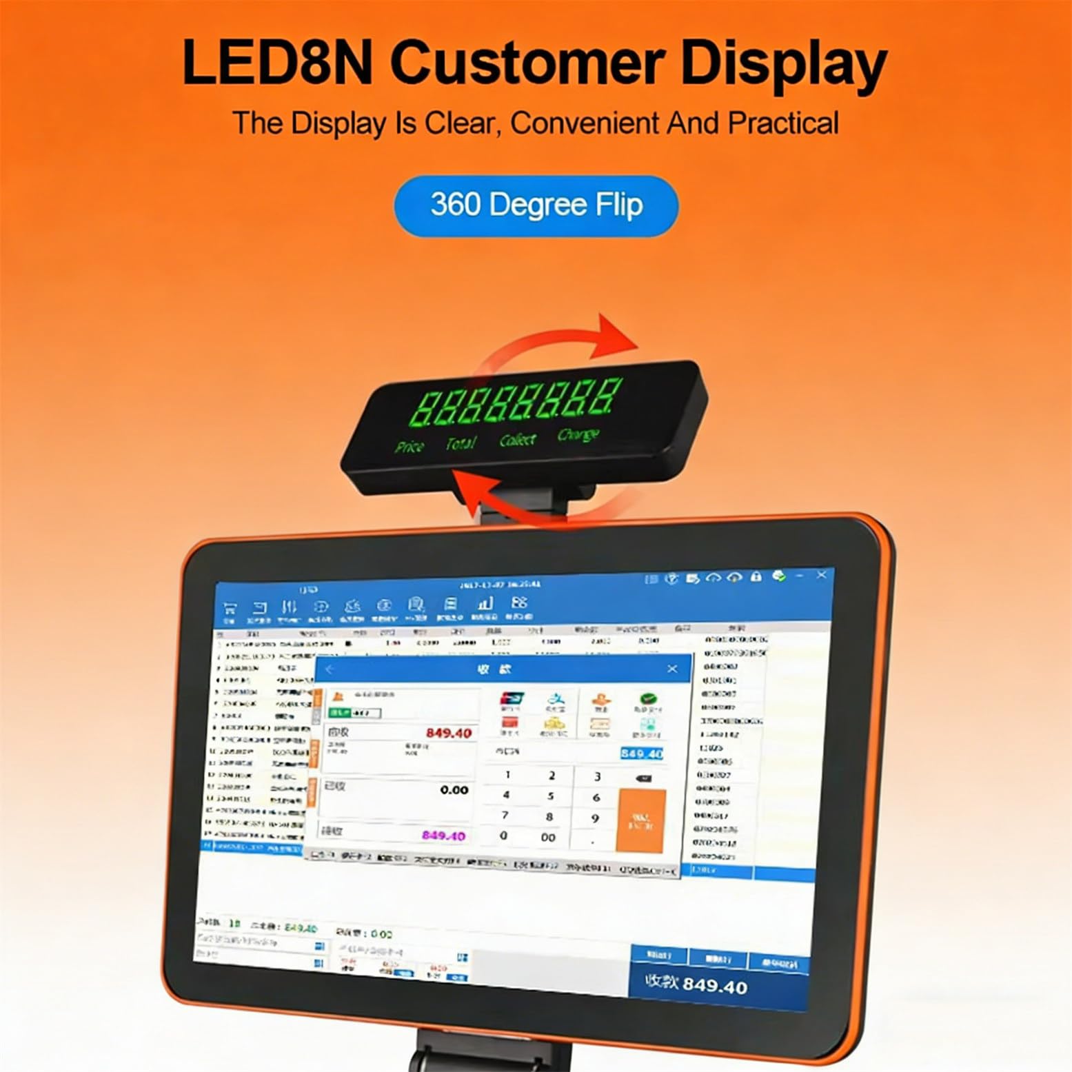 TPV para Restaurante con Pantalla táctil de 15,6" e Impresora de Recibos/Cocina integrada de 58 mm, procesador i5, 8 GB de RAM, SSD de 128 GB