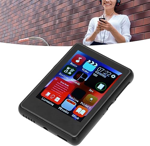 Miniatura 6 de Reproductor de MP3, reproductor de música digital portátil, pantalla táctil completa Bluetooth 5.0, mini reproductor de MP3 con altavoz, radio FM,