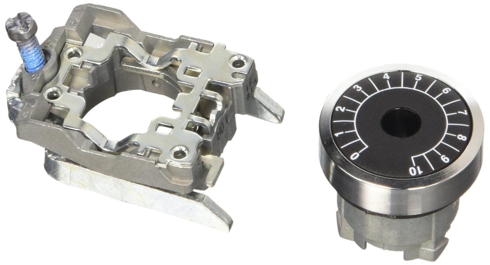 Schneider Electric Potentiometer head, Harmony XB4, metal,black, 22 mm, for use with 6 mm shaft, Grey