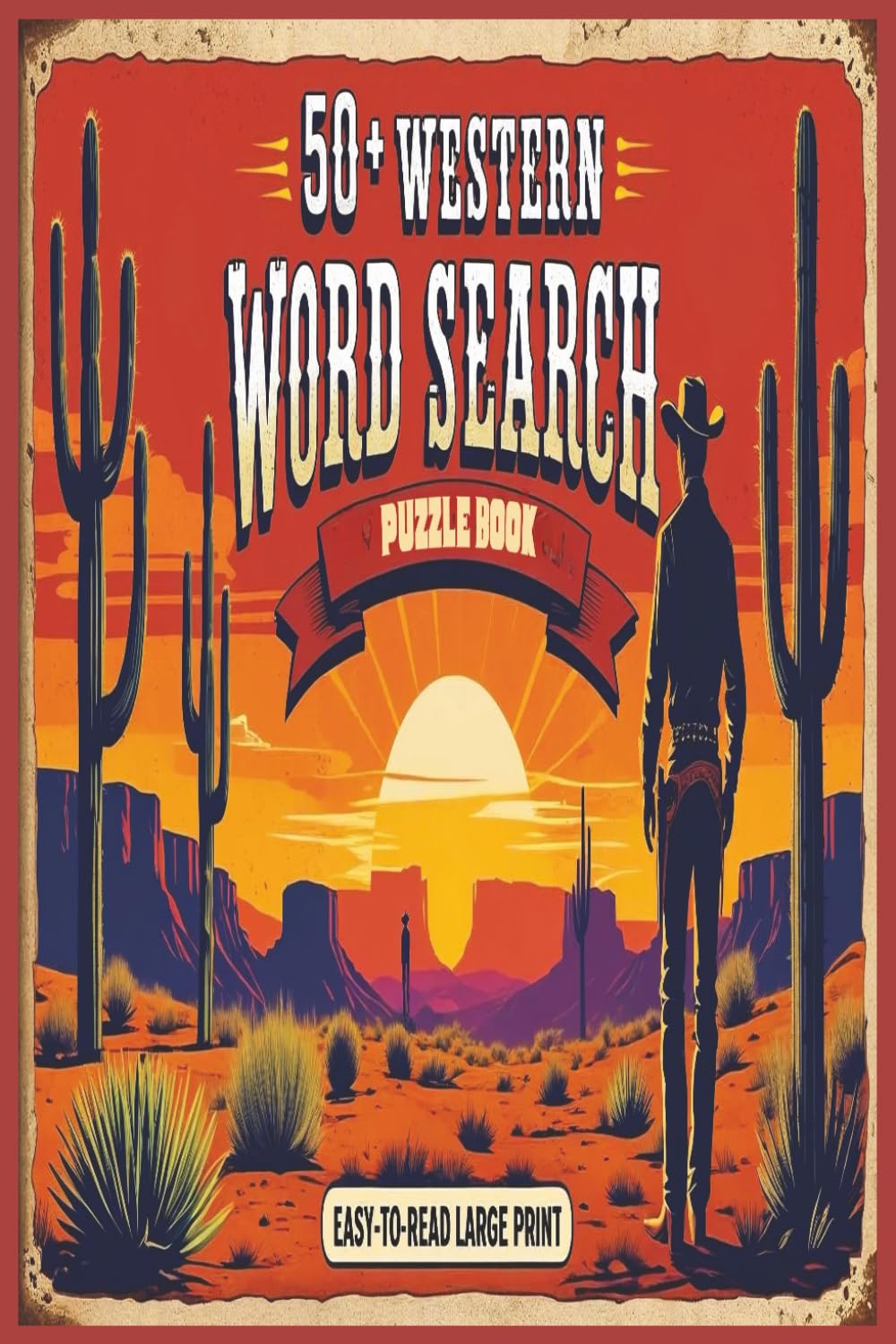 Western Word Search Puzzle Book: Brain-Boosting Puzzles Featuring Cowboys, Outlaws, and Frontier Lore for Adults and Seniors