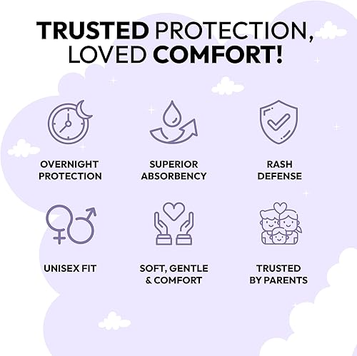 Miniatura 5 de Almohadillas elevadoras de pañales durante la noche  Insertos adhesivos para pañales para niños y niñas  Forros nocturnos para tamaños 4  6  Detiene