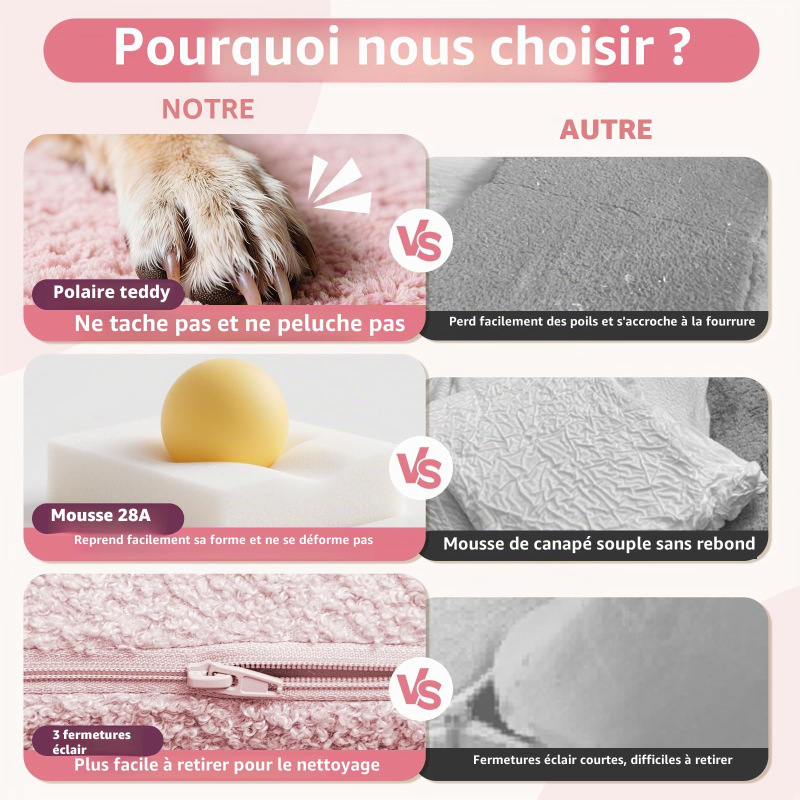 KidBloom 3 in 1 Fauteuil Enfant, Rose Canape Enfant en Tissu Sherpa, Meuble Enfants pour Filles