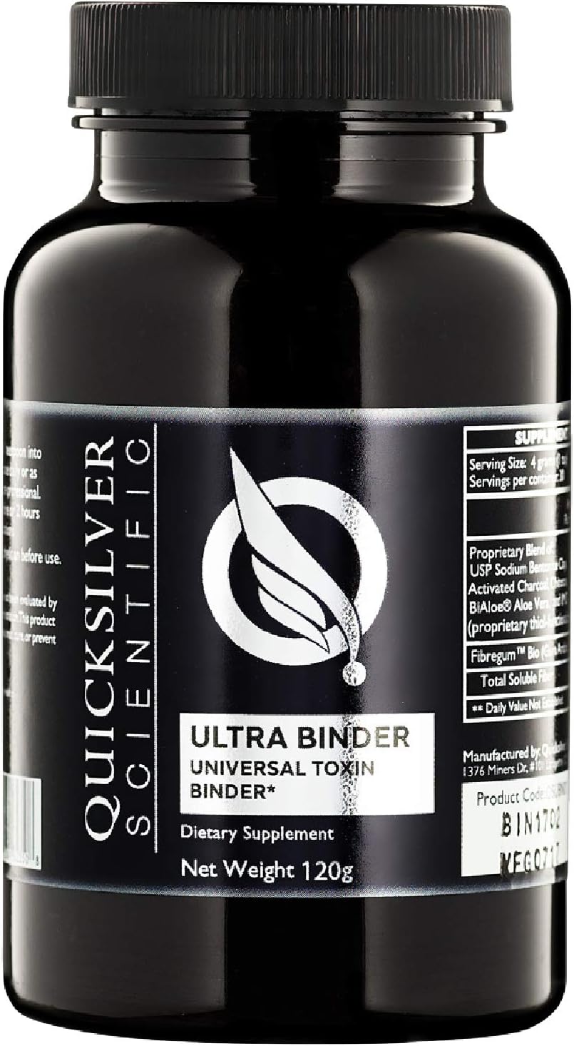 Quicksilver Scientific Ultra Binder Activated Charcoal, Bentonite Clay Gut Health
