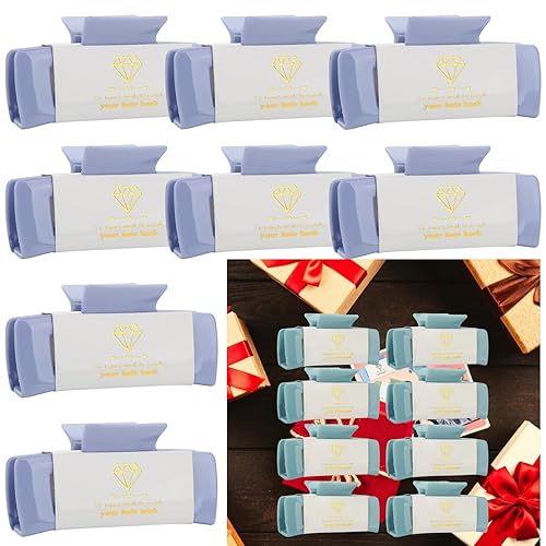 Miniatura 42 de Pinzas cuadradas para el pelo de dama de honor, despedida de soltera, 4.1 pulgadas, juego de 8 pinzas rectangulares para el cabello para despedida