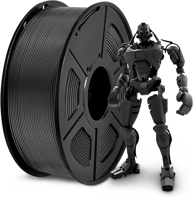 SUNLU PLA Filament 1.75mm 3D Printer Filament PLA 1kg Spool (2.2lbs), Dimensional Accuracy of +/- 0.02mm PLA Black