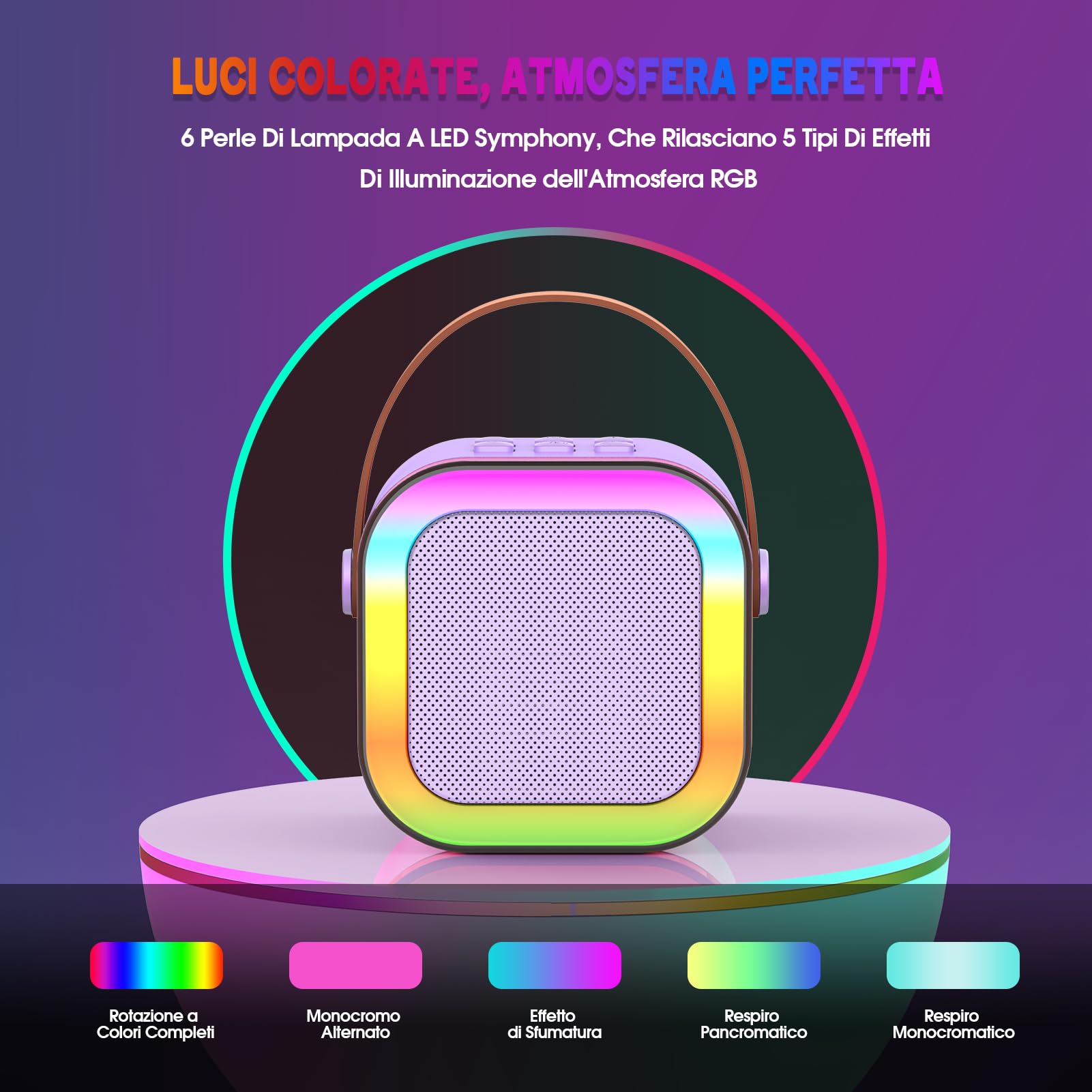 Karaoke con Microfono Regalo per Bambini 3-12 Anni Giochi Giocattoli
