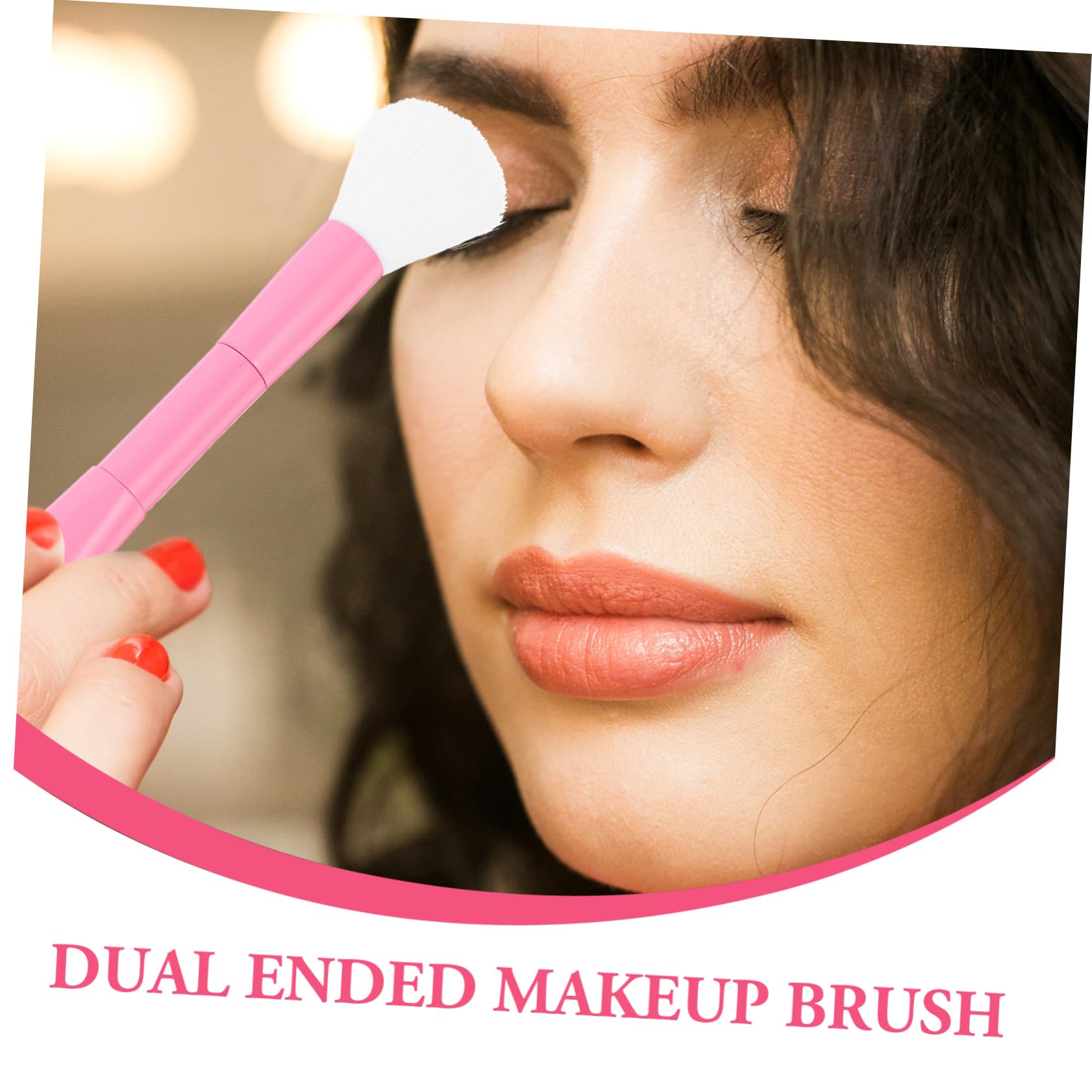 Beatifufu Blush Applicator Brush Double Shape Nose Contour Brush Highlighter Makeup Brush Powder Brush for Makeup Supplies