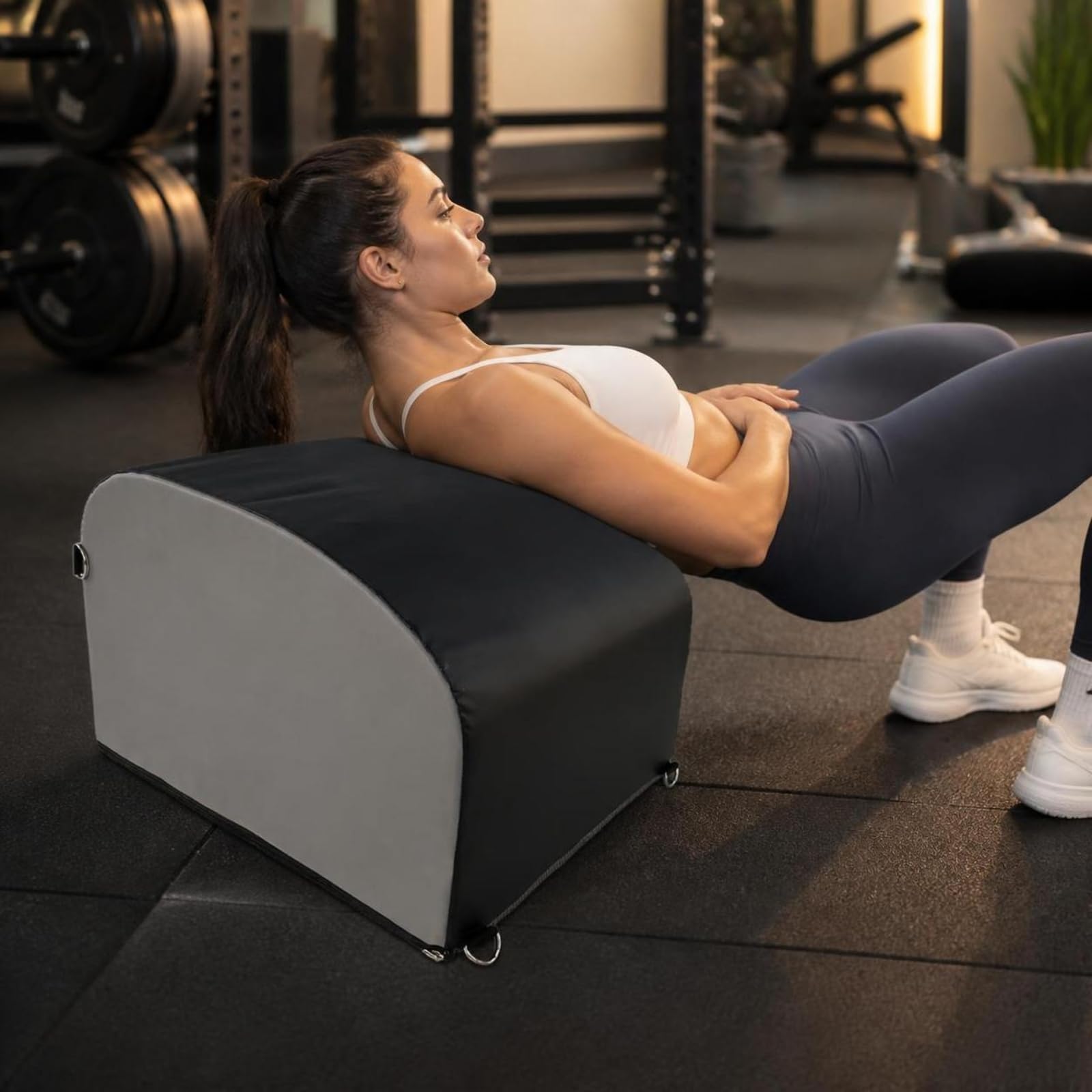 Pedana per Glutei Antiscivolo | perficie Arrotondata e Inclinata, Box con Rivestimento in PU, Morbida, Attrezzo da Allenamento, Appassionati di Fitness