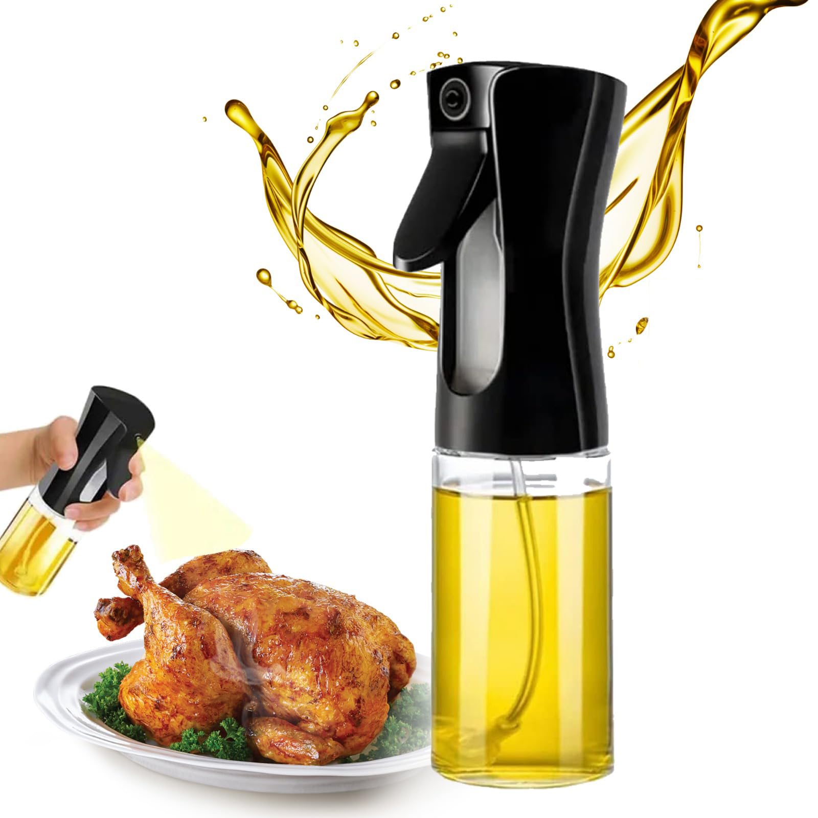 ActivoTex Olive Oil Mister - 300ml/10.1oz, Portable Cooking Oil Sprayer for Air Fryer, Salad, BBQ, Baking, Roasting
