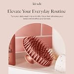 Kitsch Massager de scalp cheveux Croissance des cheveux, brosse de shampooing - Échasses & Massager de cheveux pour tous les types de cheveux & Exfoliateur de scalp (Terracotta)