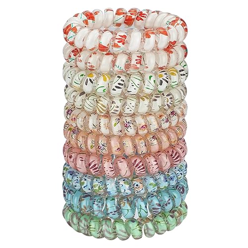 JessLab Lazos para el cabello en espiral, 10 lazos para el cabello en espiral surtidos sin rastro, bonitos soportes de cola de caballo de plástico, JessLab Lazos para el cabello en espiral, 10 lazos para el cabello en espiral surtidos sin rastro, bonitos soportes de cola de caballo de plástico,