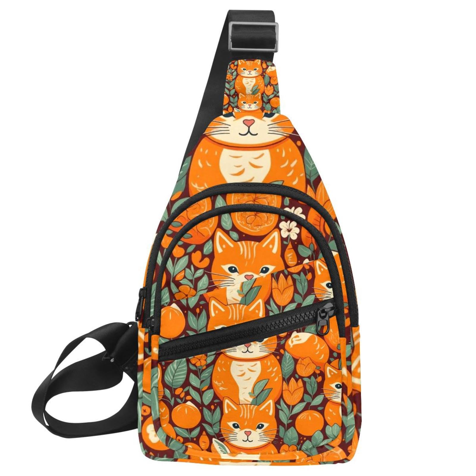 Mochila cruzada de verano transpirable riñonera cruzada multicolor gatos 7