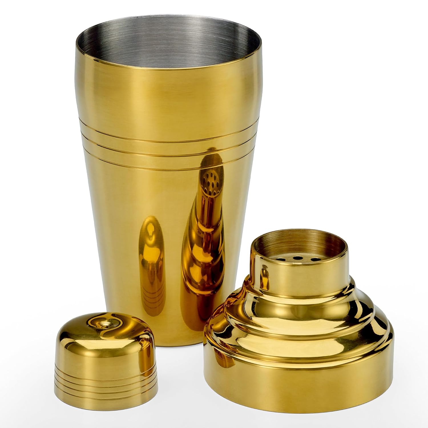 Barfly 14 oz. Tableside 3-Piece Shaker Set, Gold Plated