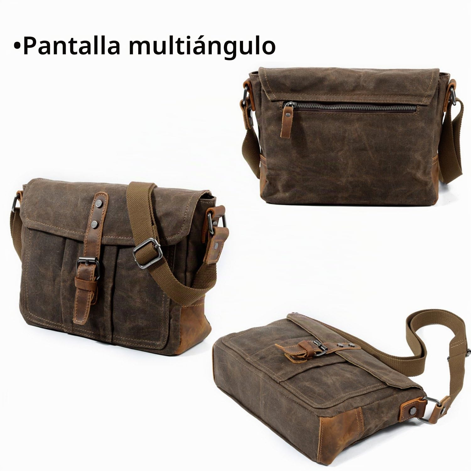 FANDARE Moda Envelope Crossbody Bag Computadora Polyester de 7.9 Pulgadas Comercio Estudiantes Viaje Hombres Multifuncional Shoulder Bag Transpirable Lienzo