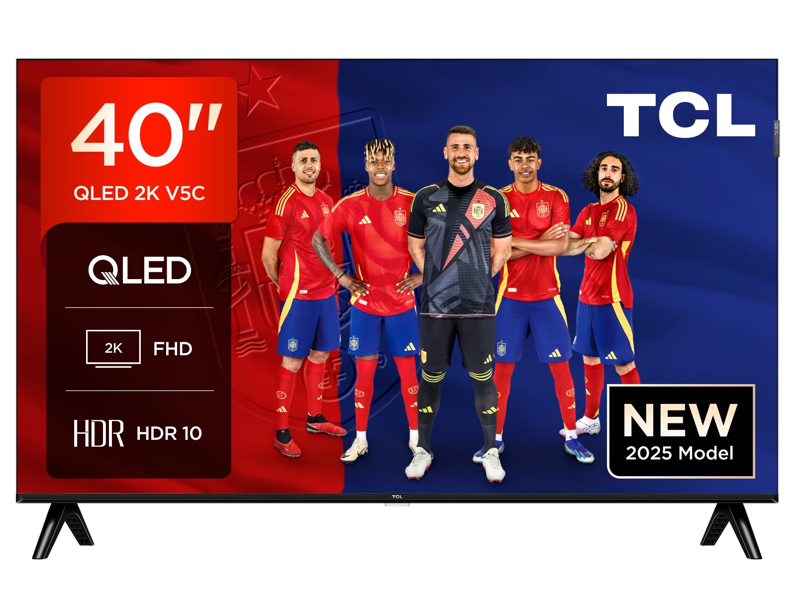 TCL 40V5C - Smart QLED Full HD de 40" Direct LED TV con Android TV y HDR - Compatible con Google Cast y Google Home, diseño Delgado [Clase de eficiencia energética F]