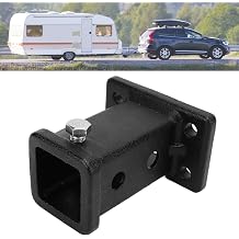 Trailer Hitch Receiver Adapter, Moulded Steel Tow Bar Hitch Receiver Tube, Reliable Wear Resistant 2in Bolt On Receiver Tube, Universal for Pickup Trucks