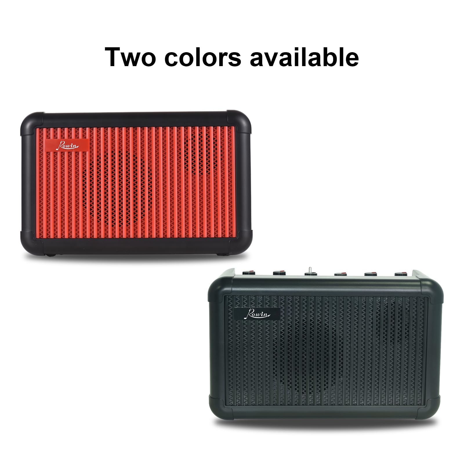 Ampli de Guitare électrique 15 W Haut-Parleur BT sans Fil Ampli de Guitare Acoustique avec Fonction de réglage 8 Effets sonores Batterie Rechargeable 2200 mAh pour l'enregistrement de Pratique