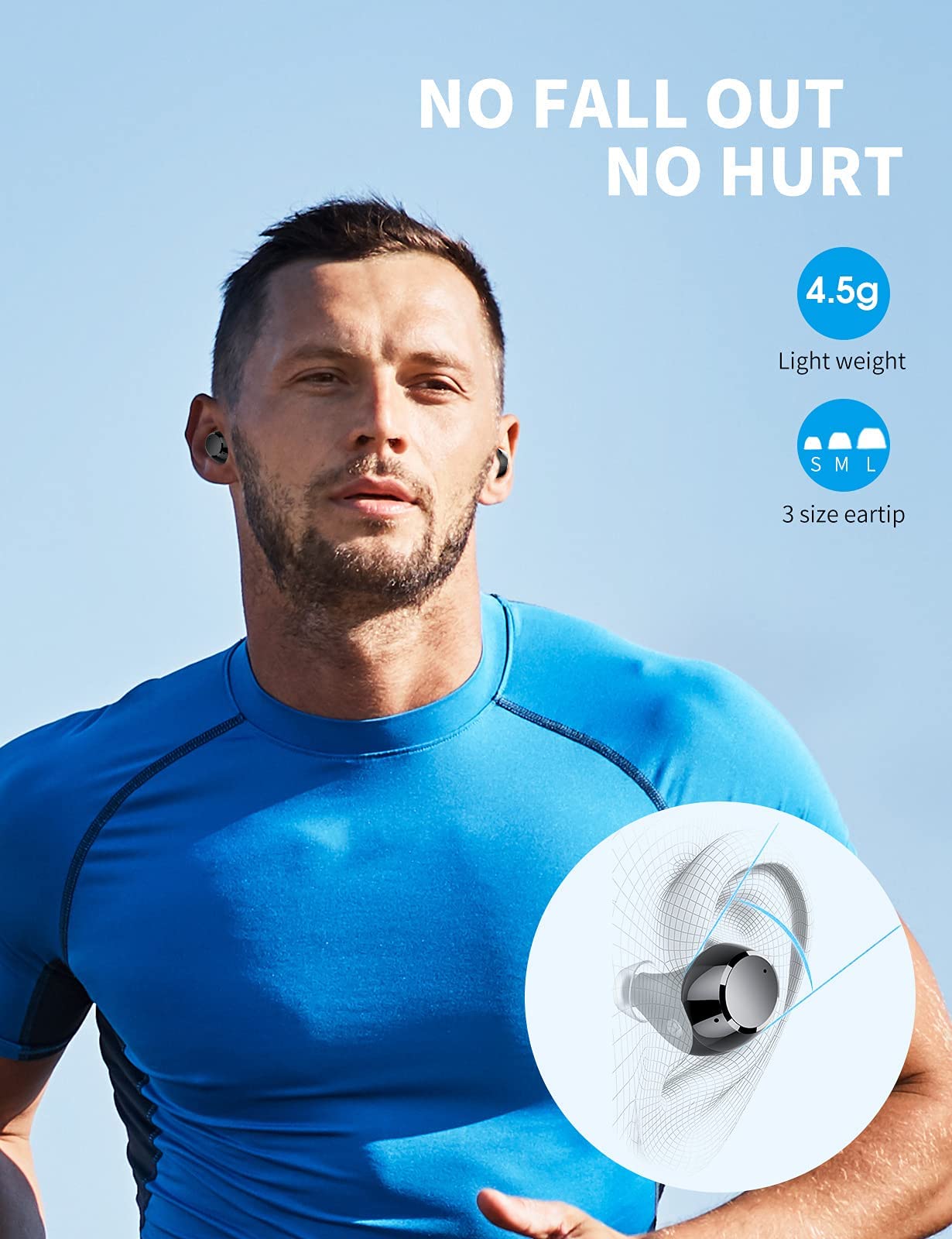 Wireless Headphones Bluetooth 5.1 Earbuds, Bootch Wireless Earbuds