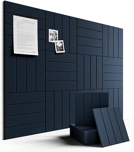 Miniatura 21 de FLUXYNARA - Tablero de anuncios de fieltro 48 x 36 pulgadas, alternativa al corcho, paquete de 12, 70 lengüetas adhesivas, panel de pared grueso