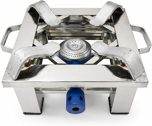 Spark Sell Heavy Duty Stainless Steel Gas Stove 10x10x8 Inch | Commercial Single Burner Cooking Stove | High Pressure LPG Burner | Strong Body for…