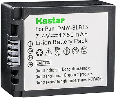 Kastar 1-Pack DMW-BLB13 Battery Replacement for Panasonic DMW-BLB13, DMW-BLB13E, DMW-BLB13GK, DMW-BLB13PP Battery, DE-A49, DE-A49A, DE-A49B, DE-A49C Charger, Panasonic DMC-GF1EG DMC-GF1GH Camera