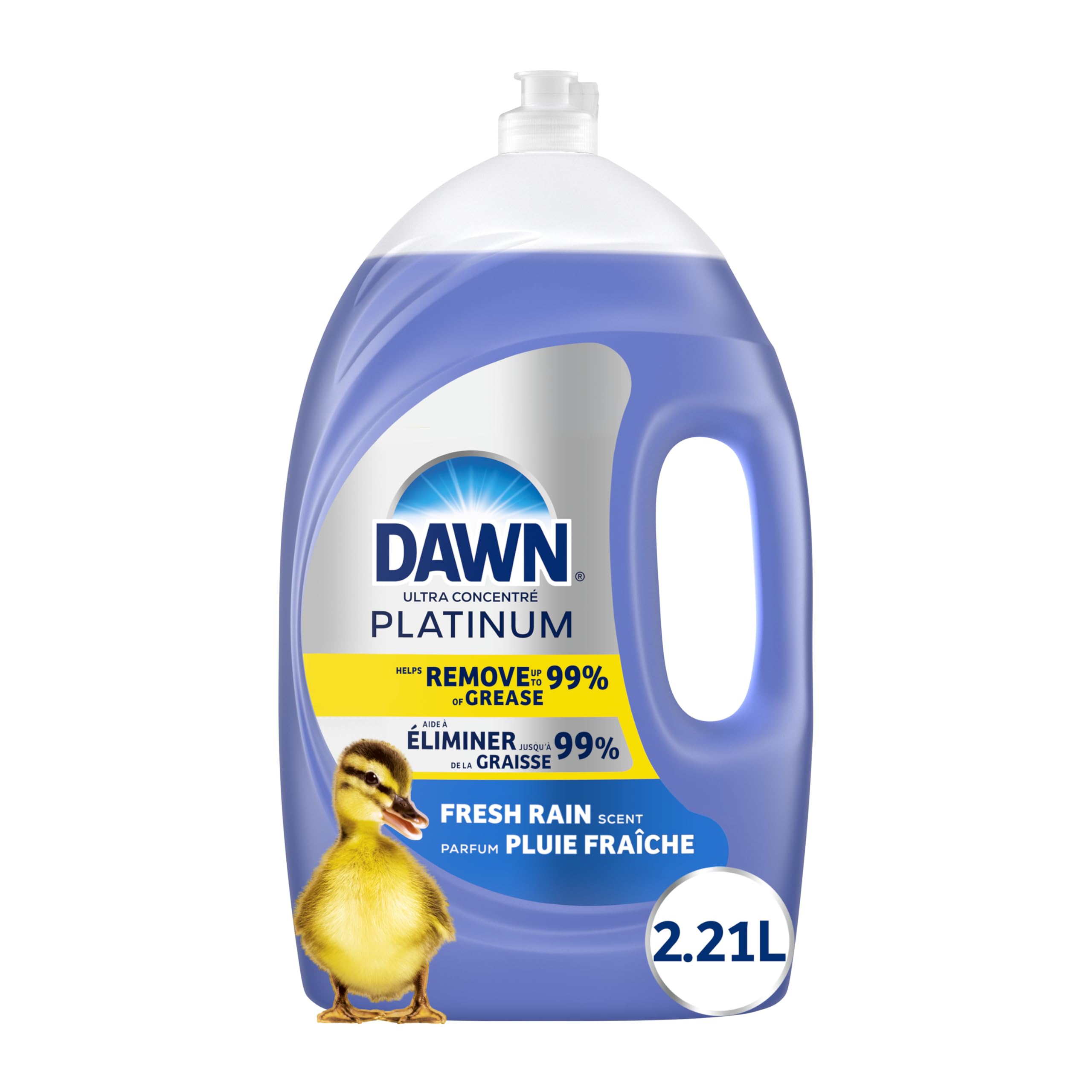 Dawn Platinum Dish Soap Refill, Dishwashing Liquid, Refreshing Rain Scent, 2.21 L