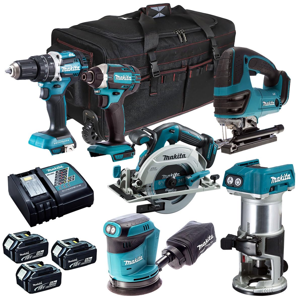 Makita 18v Li Ion Piece Cordless Power Tool Kit Desertcart