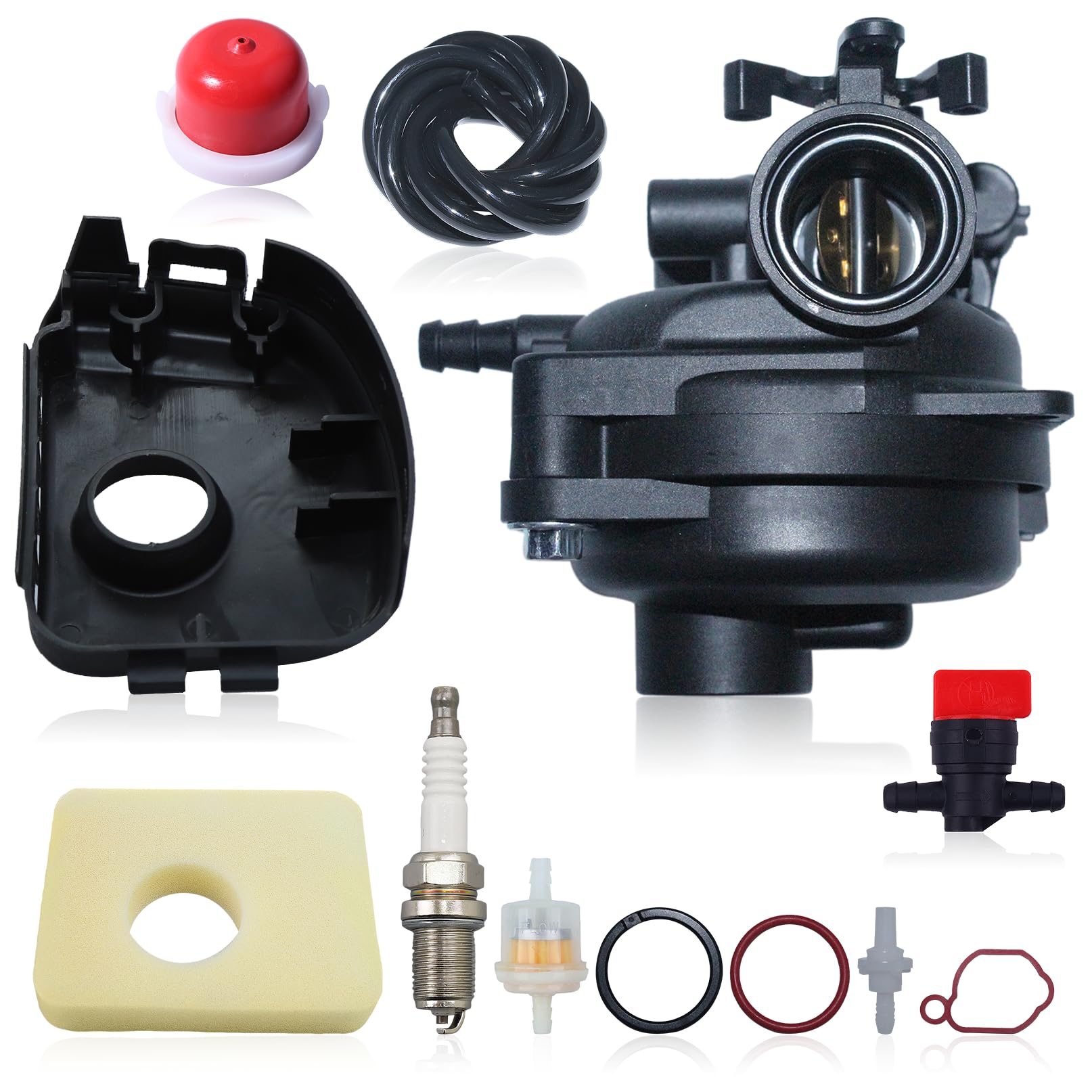 AUMEL Carburetor Kit 799583 for 300E 450E 500E 550EX 500 125cc 140cc Trimmer with Spark Plug Cotton Air Filter Cover Air Filter Fuel Bubbles Oil Pipe