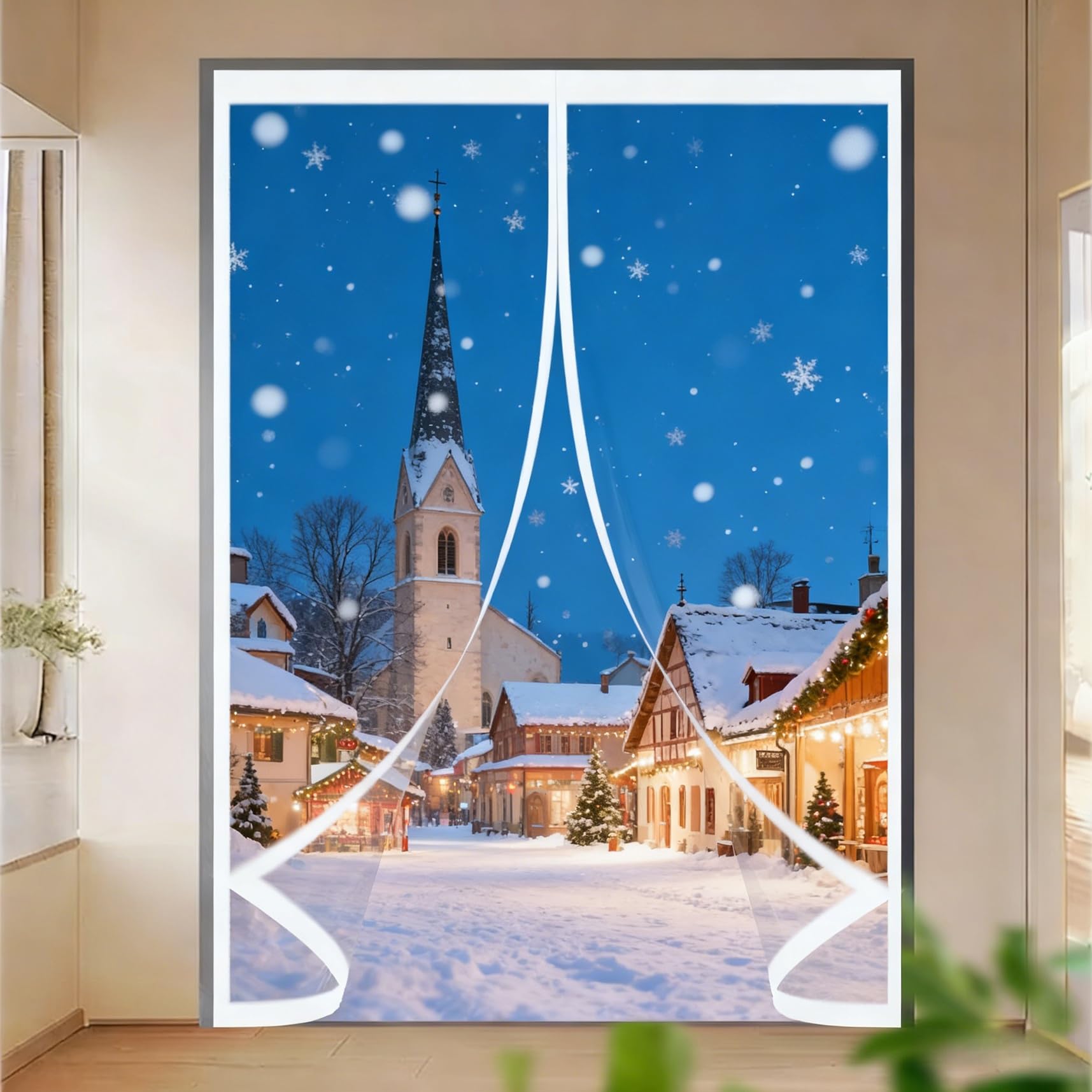 Termiczna Kurtyna Drzwiowa 255 x 70 cm Ciepła, Zimowa Moskitiera, Odporna Na Warunki Atmosferyczne Przezroczysta, Magnetyczna Zasłona Drzwiowa Z Pcv Na Balkon, Taras, A