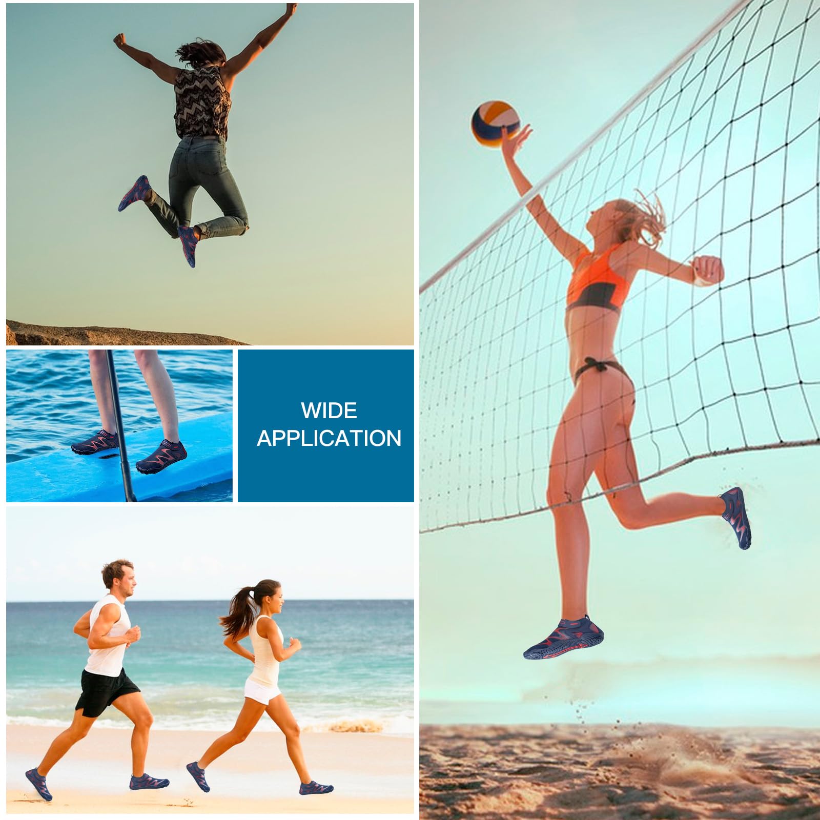 Zapatos Acuáticos para Mujeres, Zapatos de Surf de Playa Descalzos, Calcetines de Yoga de Secado Rápido