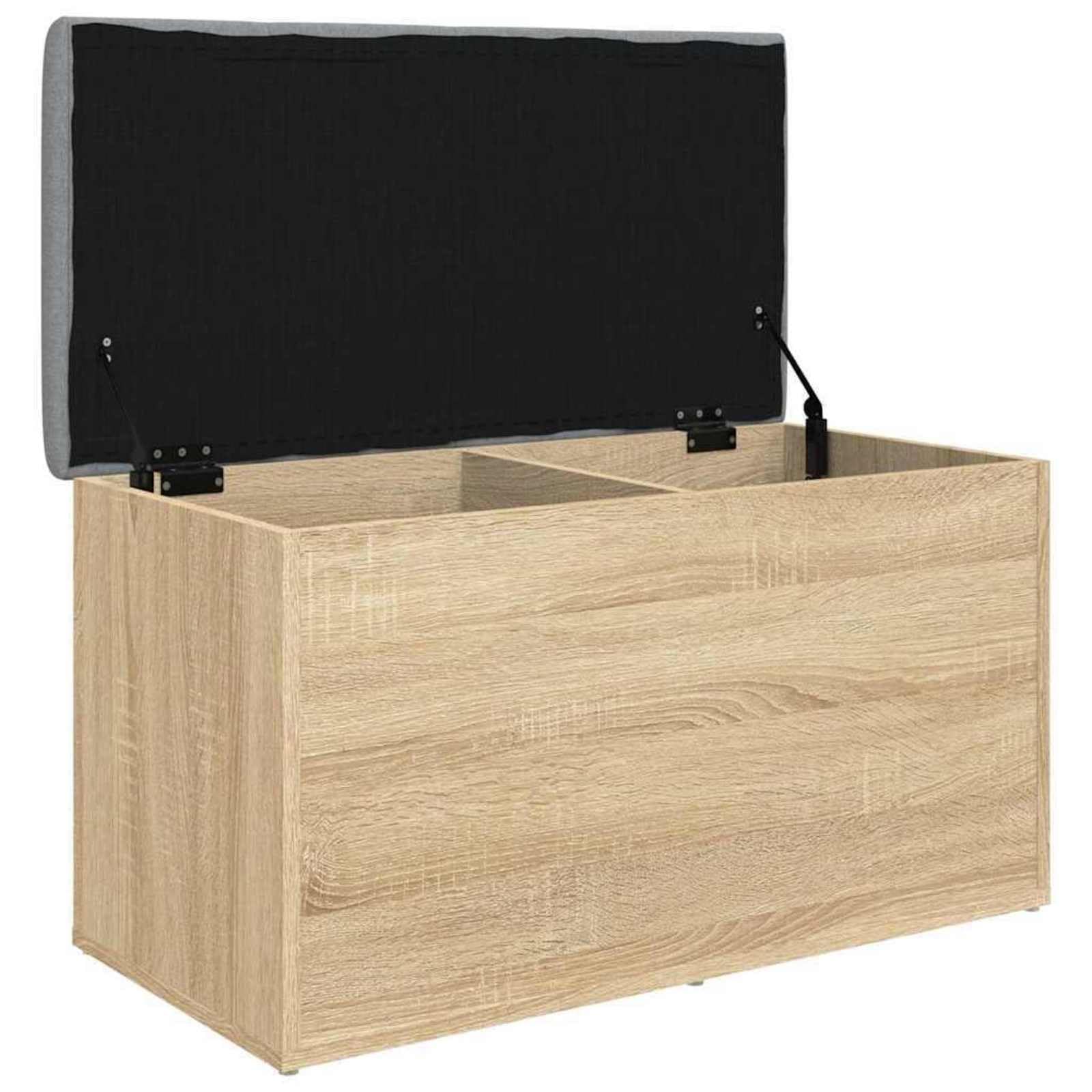 Drewniana ławka do przechowywania Inżynieria Dub Sonoma 82x42x45 cm z