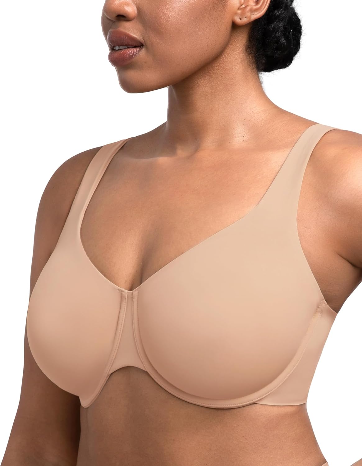 HSIA Minimizer Bras for Women Plus Size Full Coverage Unlined T Shirt Bra Seamless Underwire Cool Comfort Daily Bras - Image 2