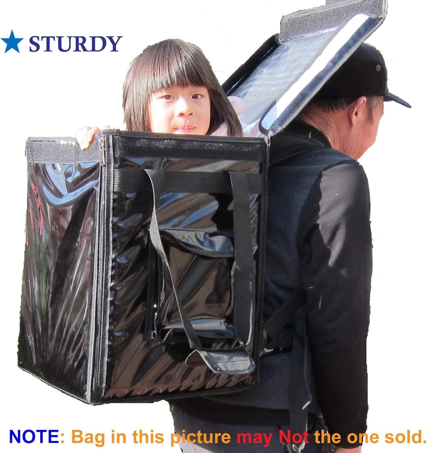 PK-66V: Insulated Food Delivery Backpack,16" L x 12" W x 18" H, Top Loading,Take Out Bag, Thermal Delivery Bag, Pizza Delivery Backpack, Matte Waterproof, Middle