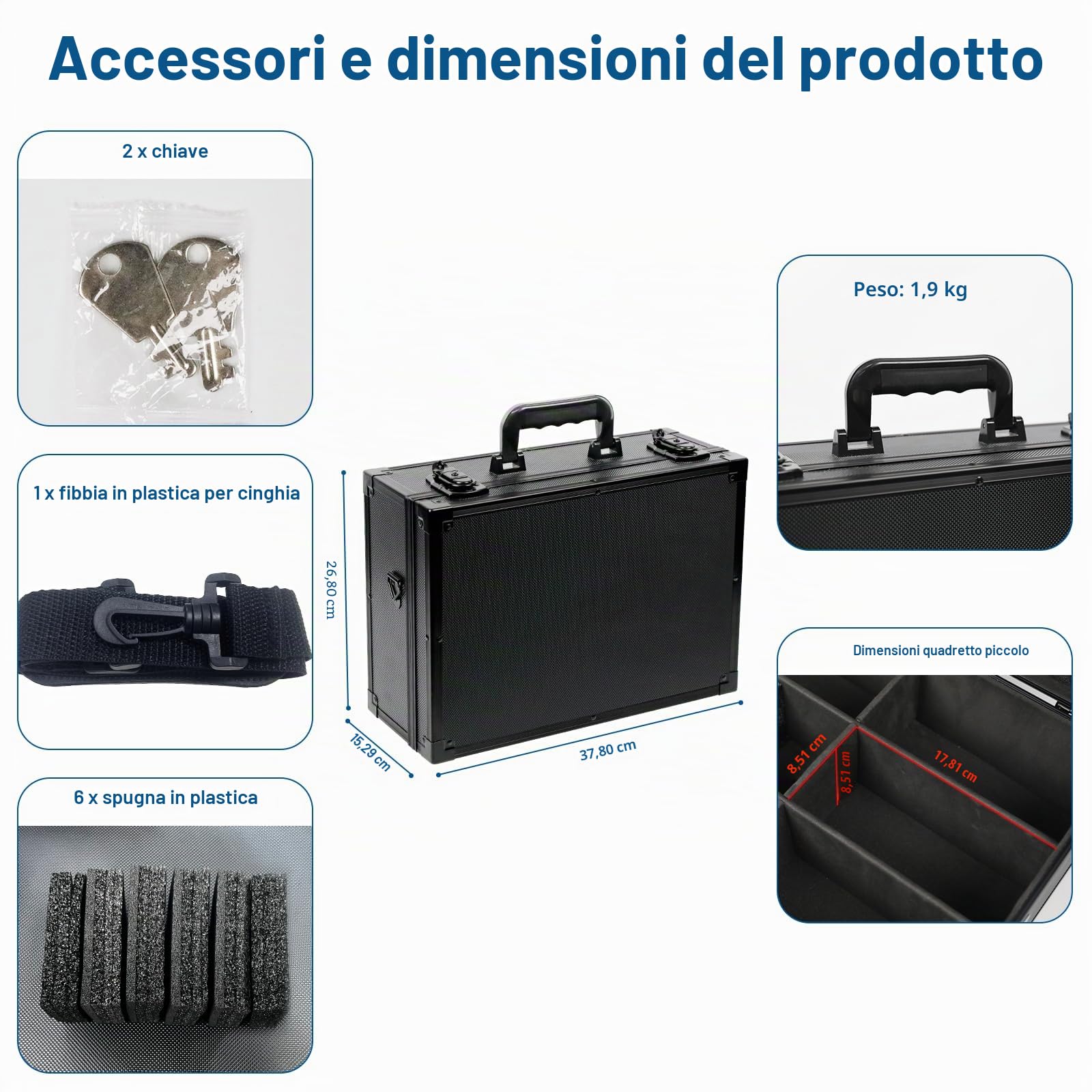 iDiskk Scatola Porta Top Loader con Serratura, Trading Card Holder Box, Protezione Resistente per Sport, Carte Collezionabili, Organizer Imbottito con Chiavi per Oltre 600 Carte, Nero