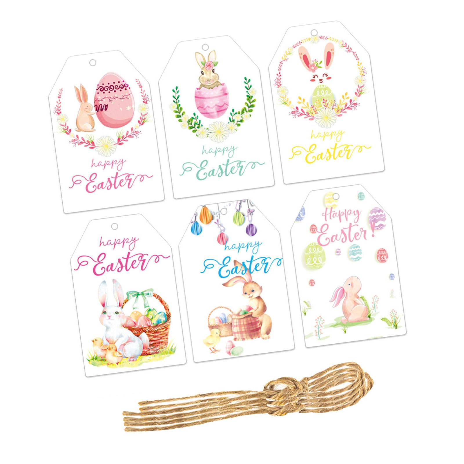 Tsophreniq F 60Pcs Easters Hanging Card Decorations Or Home And Party Estival Atmospheres With Practical User Riendly Materials Easters Party Supplies
