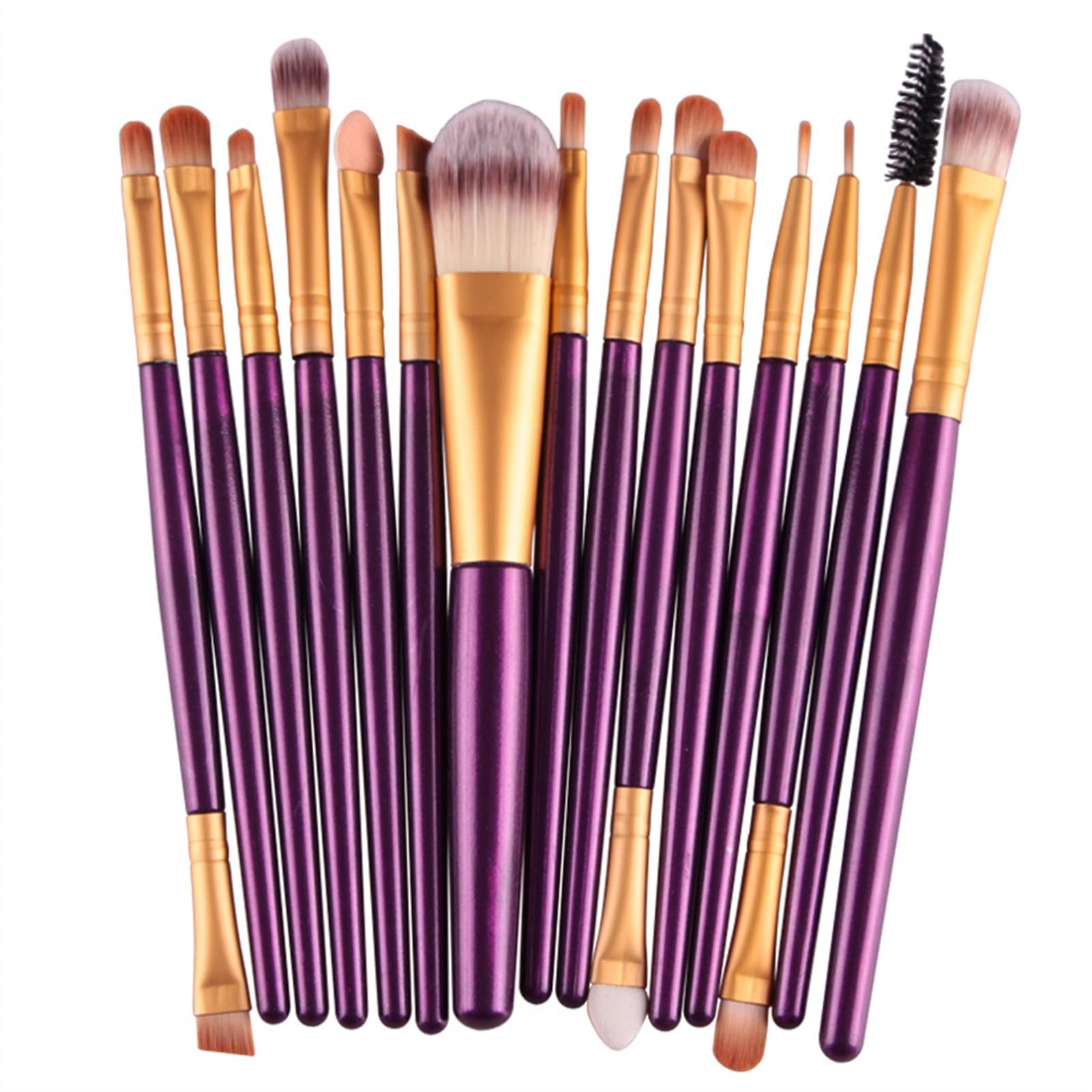 Pędzel do makijażu Zestaw pędzli do makijażu Cień do powiek Fundacja Puder Eyeliner Kosmetyki do rzęs Makijaż do twarzy Pędzel do makijażu Narzędzia (Kolor uchwytu: Błękitny) (Kość słoniowa)