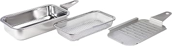 Manyo EX00237 Silver Grater, 11.6 x 5.1 x 2.0 inches 295 x 130 x 50 mm, Made in Japan, Aluminum, Corners, Oroshi Gold, with Tang