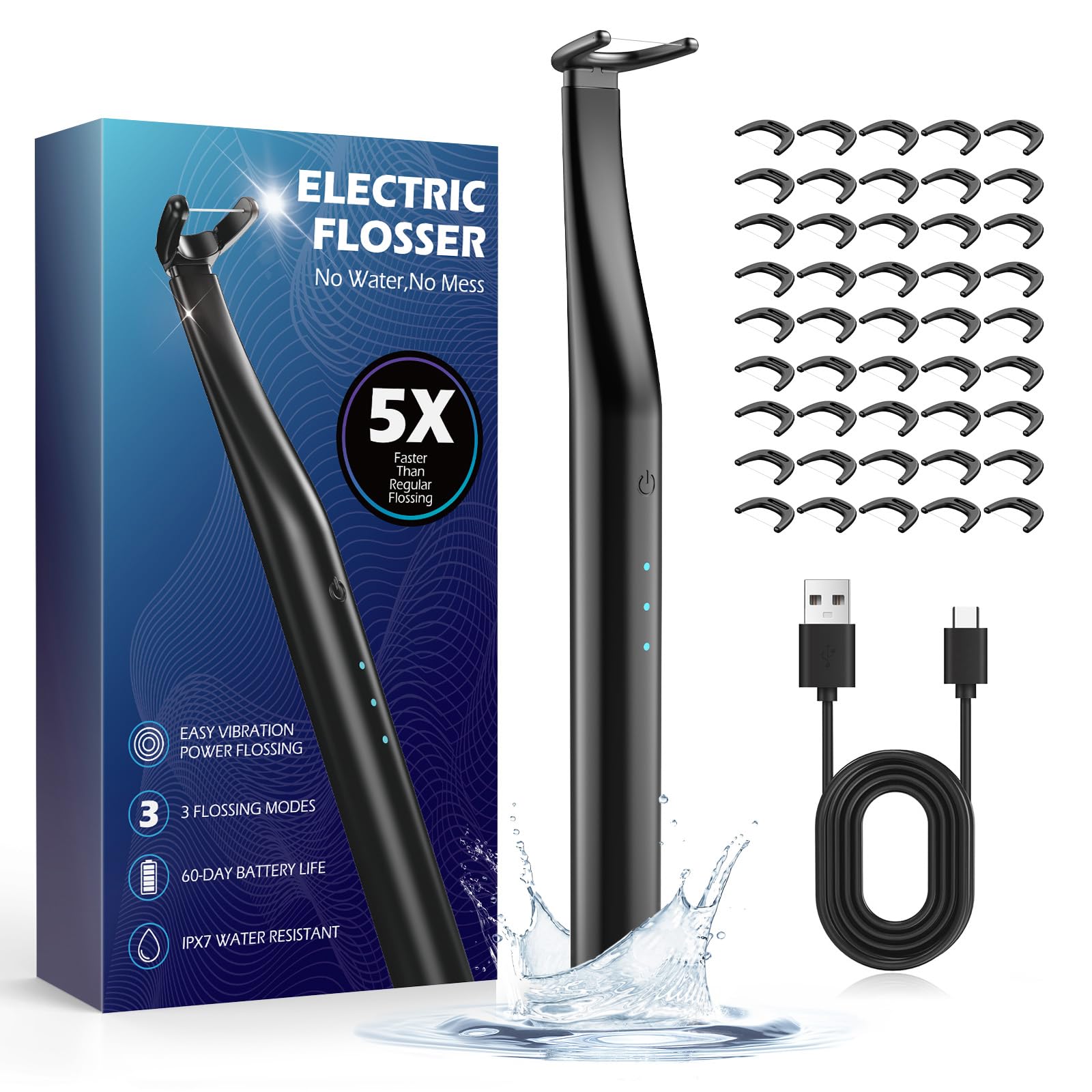 Electric Flosser - Portable & Rechargeable -1 Electric Flosser - Portable & Rechargeable -1
