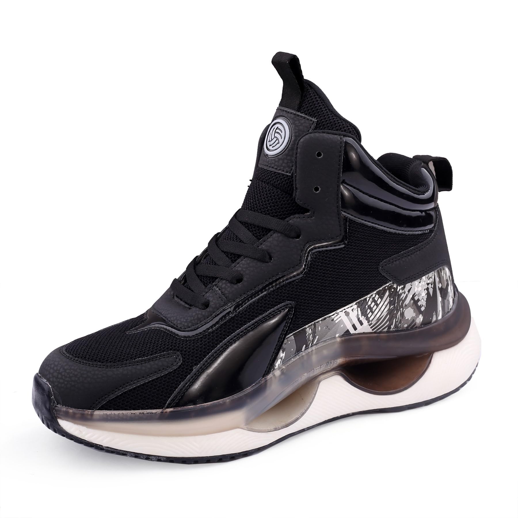 Bacca Bucci® Orion Hi-Top Street Fashion Chunky Sneakers for Men with HyperSoft Series Outsole for Ultra-Rebounce Tech- Black, Size UK6 (B0CGMPBBVV) Amazon Price History, Amazon Price Tracker